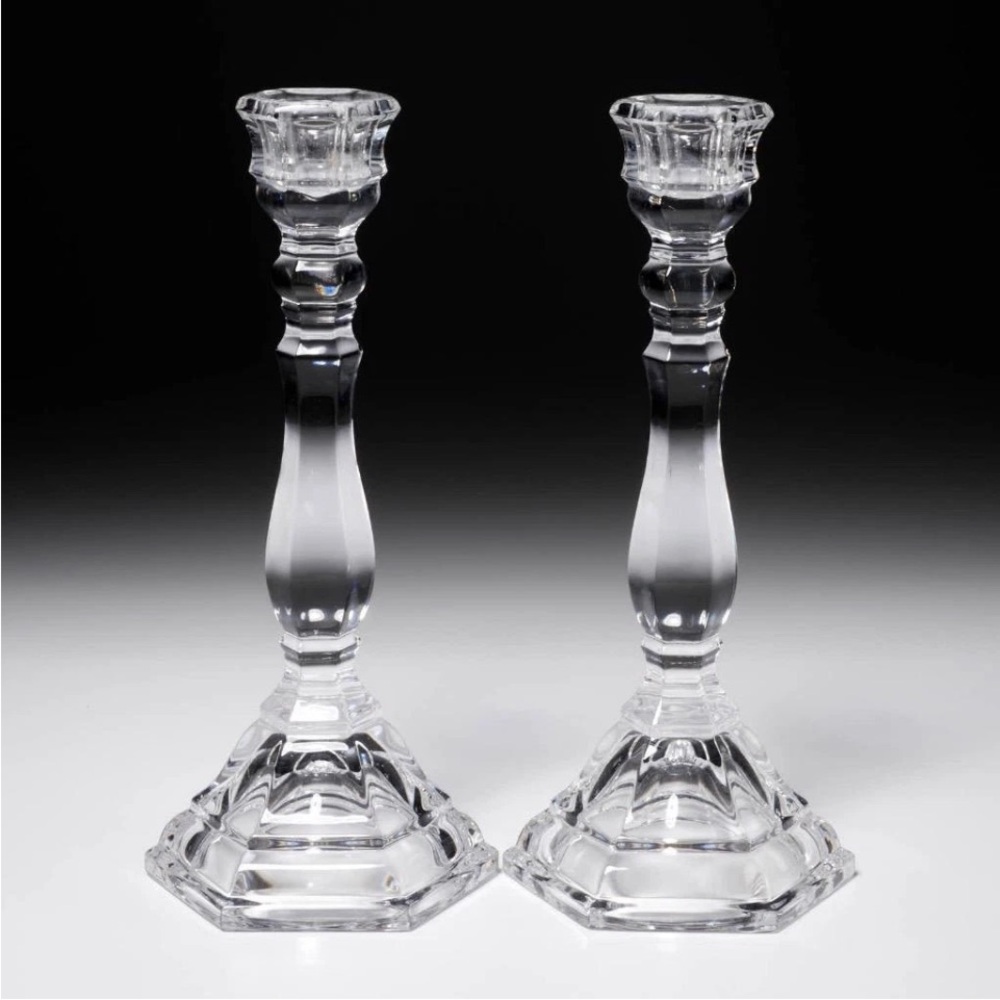Tiffany & Co. Pair Hampton Crystal Candle Holders